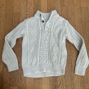 GAP Irish Aran style Cable Knit Pullover Sweater cream size S fits age 6-7